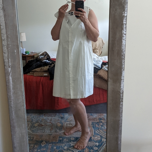 Gap white button down sleeveless dress - Picture 5 of 5
